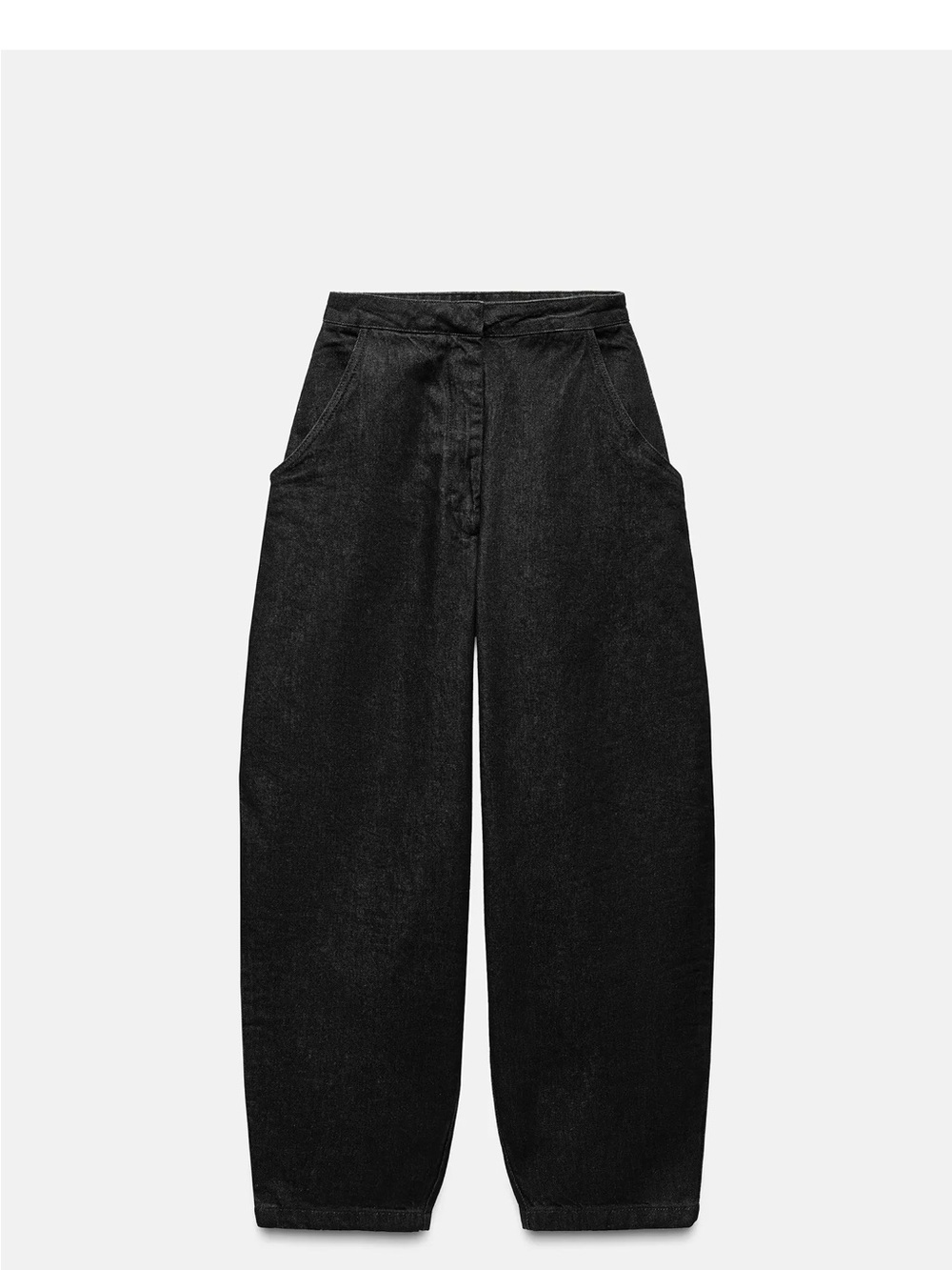 Zara Black Balloon 🎈 Jeans with Side Snaps Size 10